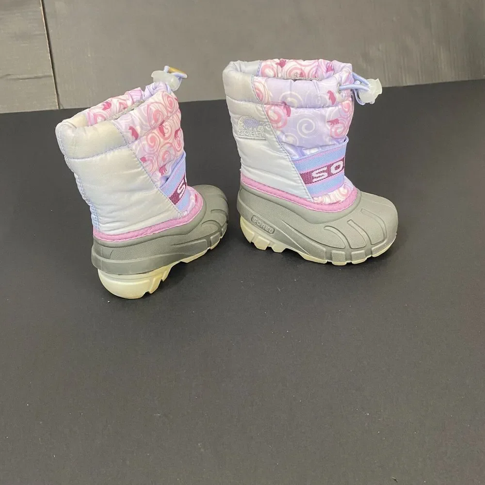 Sorel Cub Purple Lilac Insulated Pull On Snow Winter Boots Youth Shoe‎ Size 6